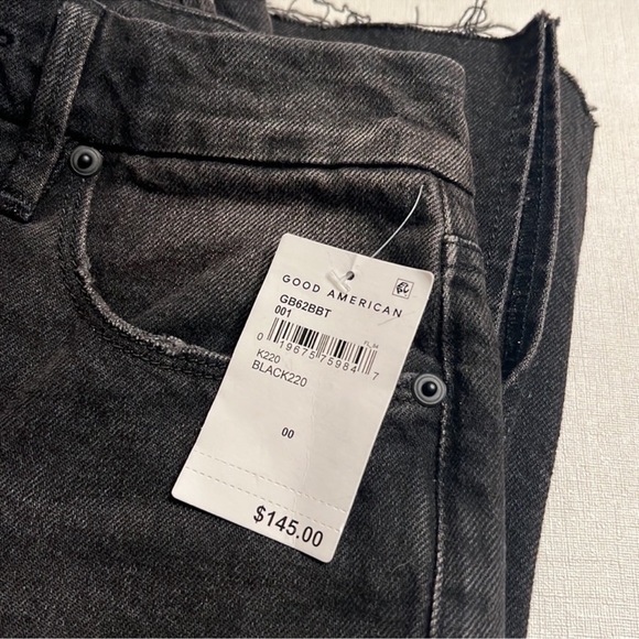 Good American Good Boy Jeans Black220 Size 24 NWT - Picture 7 of 8